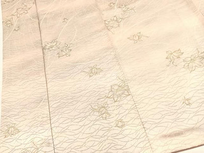 平和屋着物■上質な小紋　草花文　暈し染め　金彩　正絹　逸品　BAAX9951yc