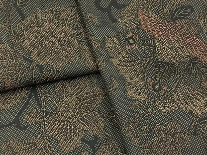 平和屋着物■本場染大島紬　更紗花唐草文　正絹　逸品　BAAX9977yc