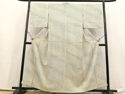 平和屋着物■大変加工の良い総絞り小紋　正絹　逸品　BAAY5402yc