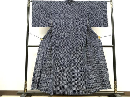平和屋着物∴夏物　浴衣　有松鳴海絞り　鹿の子絞り　綿　逸品　DABI8959cd