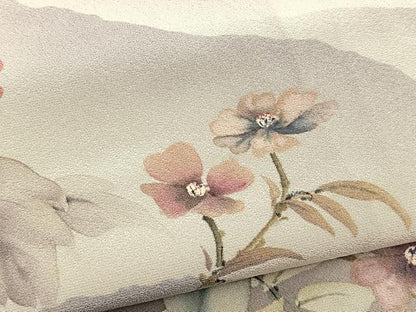 平和屋着物●藍墨作家　木田慎一　色留袖　手描き　遠山花文　暈し染め　正絹　逸品　BAAY5404yc