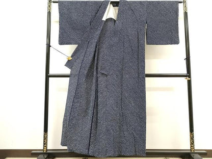 平和屋着物∴夏物　浴衣　有松鳴海絞り　鹿の子絞り　綿　逸品　DABI8959cd