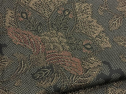 平和屋着物■本場染大島紬　更紗花唐草文　正絹　逸品　BAAX9977yc