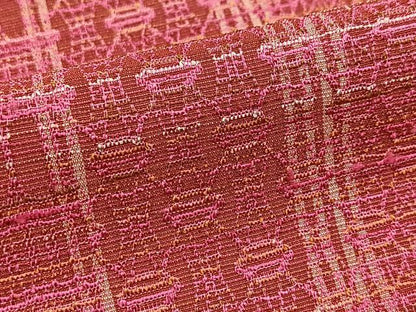 平和屋着物■上質なお召　幾何学文様　正絹　逸品　BAAY5403yc