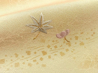 平和屋着物●訪問着　総刺繍　吹き寄せ文　暈し染め　金彩　正絹　逸品　BAAX9969yc