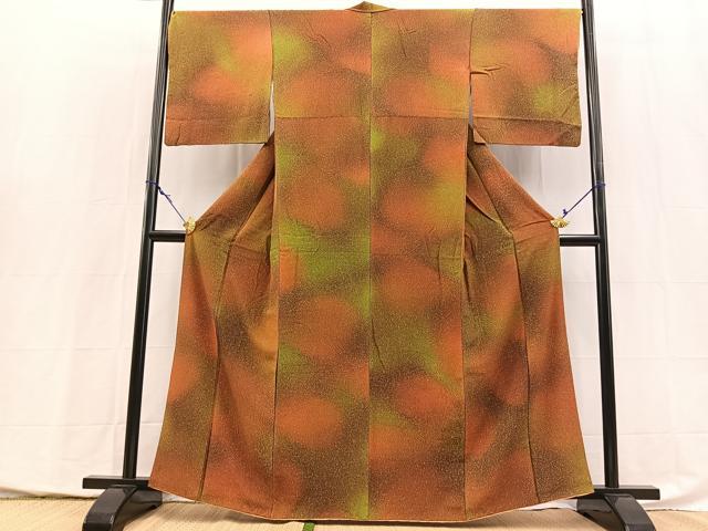 平和屋着物■上質な小紋　霞文　暈し染め　正絹　逸品　BAAX9971yc