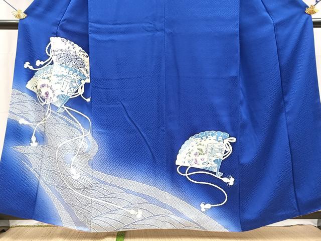平和屋着物■訪問着　檜扇吉祥花文　銀彩　やまと誂製　正絹　逸品　BAAX9987yc