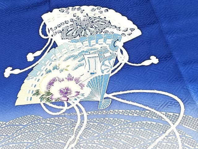 平和屋着物■訪問着　檜扇吉祥花文　銀彩　やまと誂製　正絹　逸品　BAAX9987yc