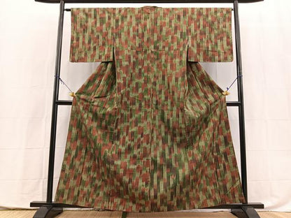 平和屋着物■上質な紬　霞文　正絹　逸品　BAAX9992yc