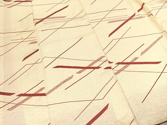 平和屋着物■上質な小紋　幾何学文様　正絹　逸品　BAAY5420yc