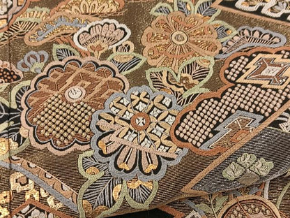平和屋着物●中国三大刺繍　相良刺繍　黒留袖　竹屋町刺繍　吉祥花文　金銀糸　正絹　逸品　BAAY5410yc