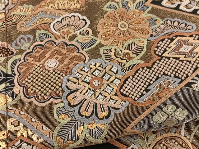 平和屋着物●中国三大刺繍　相良刺繍　黒留袖　竹屋町刺繍　吉祥花文　金銀糸　正絹　逸品　BAAY5410yc