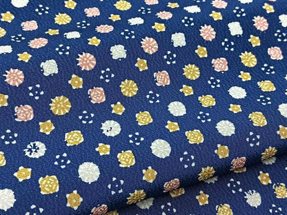平和屋着物■上質な小紋　型染め　草花文　正絹　逸品　未使用　BAAY5433yc
