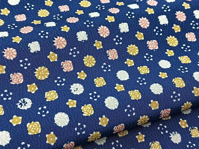 平和屋着物■上質な小紋　型染め　草花文　正絹　逸品　未使用　BAAY5433yc