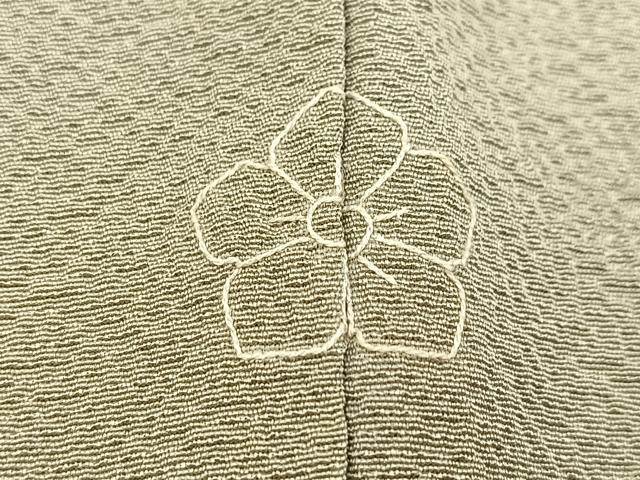 平和屋着物■上質な色無地　青白橡色　正絹　逸品　BAAY5424yc