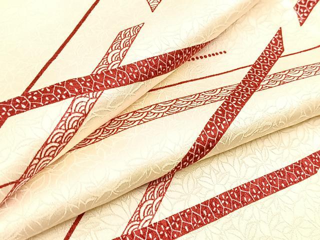 平和屋着物■上質な小紋　幾何学文様　正絹　逸品　BAAY5420yc