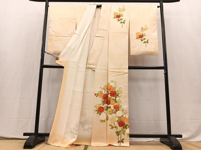 平和屋着物■訪問着　刺繍　風景花文　暈し染め　正絹　逸品　BAAY5430yc