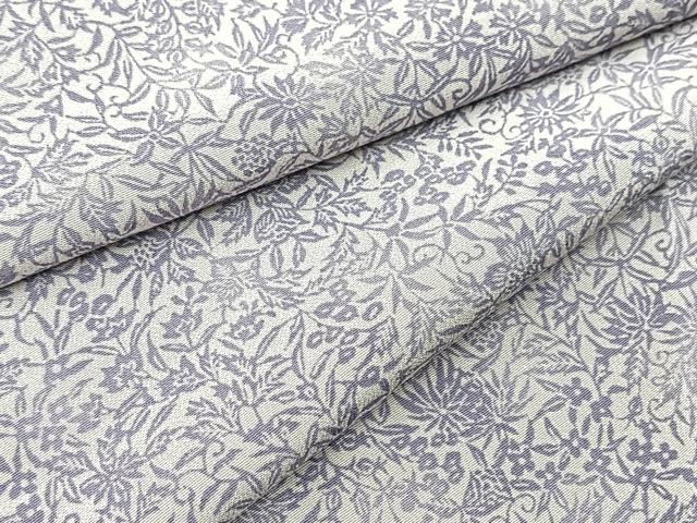 平和屋着物■上質な小紋　型染め　更紗花文　正絹　逸品　BAAY5419yc