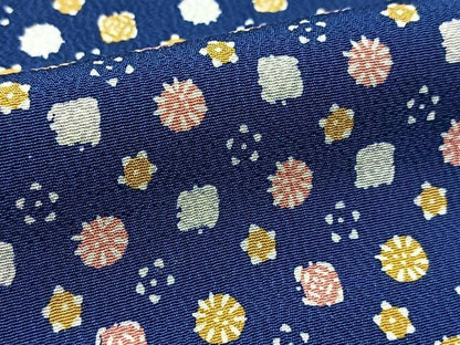 平和屋着物■上質な小紋　型染め　草花文　正絹　逸品　未使用　BAAY5433yc