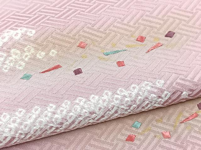 平和屋着物■訪問着　絞り　刺繍　箔散らし文様　暈し染め　金彩　正絹　逸品　未使用　BAAY5438yc