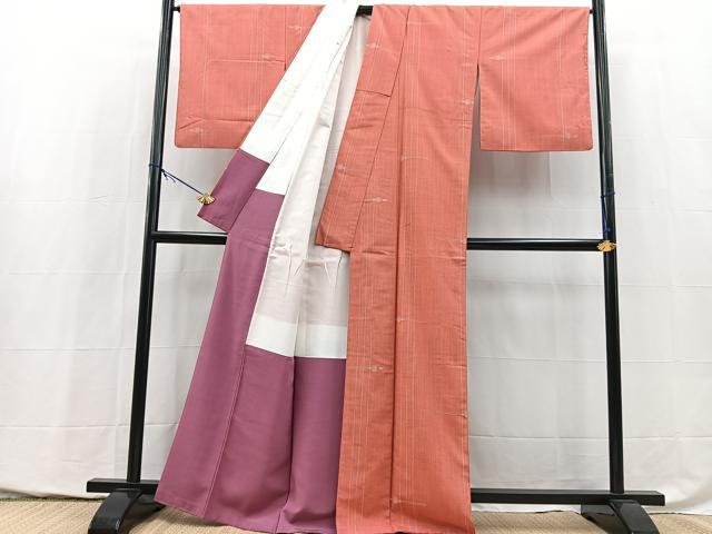 平和屋着物■上質な紬　簪　正絹　逸品　BAAY5427yc