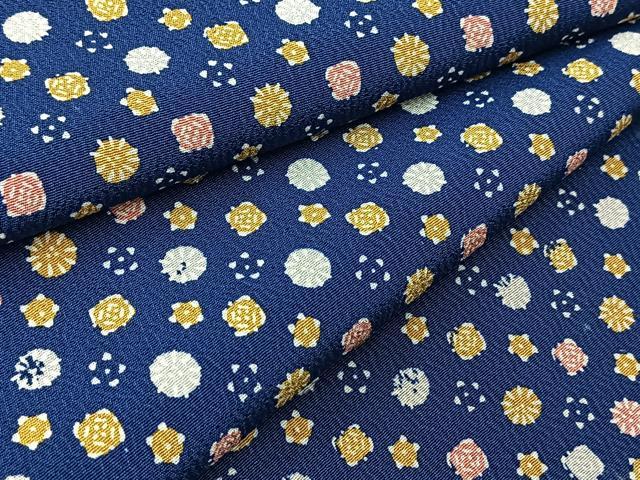 平和屋着物■上質な小紋　型染め　草花文　正絹　逸品　未使用　BAAY5433yc