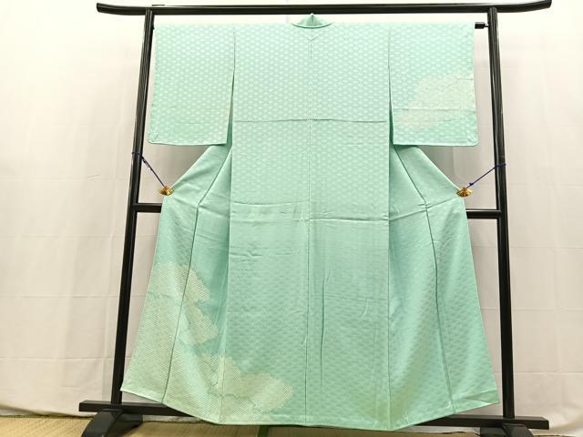 平和屋着物■訪問着　総絞り　雲重ね文　正絹　逸品　BAAY5414yc