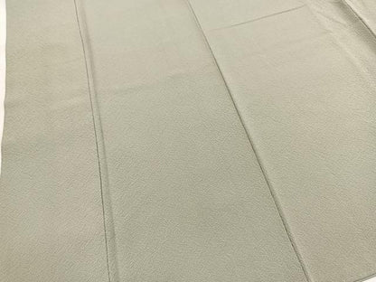 平和屋着物■上質な色無地　青白橡色　正絹　逸品　BAAY5424yc