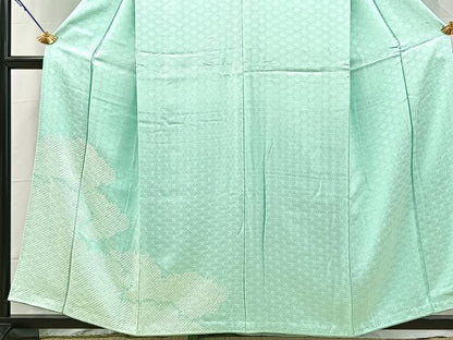 平和屋着物■訪問着　総絞り　雲重ね文　正絹　逸品　BAAY5414yc
