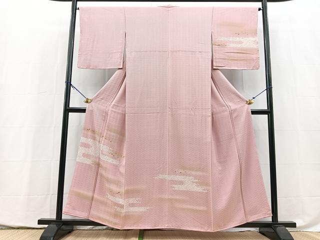 平和屋着物■訪問着　絞り　刺繍　箔散らし文様　暈し染め　金彩　正絹　逸品　未使用　BAAY5438yc
