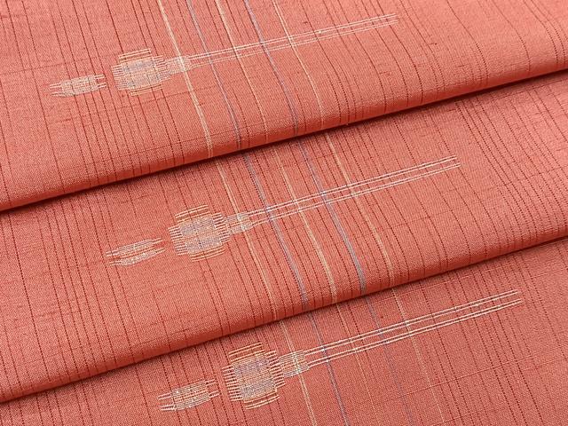 平和屋着物■上質な紬　簪　正絹　逸品　BAAY5427yc