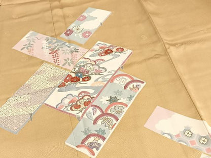 平和屋着物■訪問着　吉祥花文　金彩　正絹　逸品　BAAY5465yc