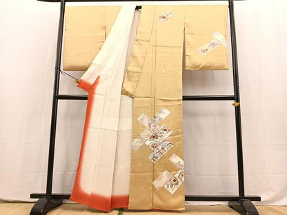 平和屋着物■訪問着　吉祥花文　金彩　正絹　逸品　BAAY5465yc