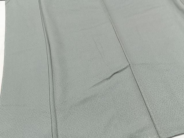 平和屋着物■上質な色無地　紋意匠　深川鼠色　正絹　逸品　未使用　BAAY5453yc