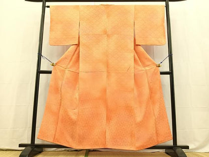 平和屋着物■上質な小紋　片輪車地紋　暈し染め　正絹　逸品　BAAY5463yc