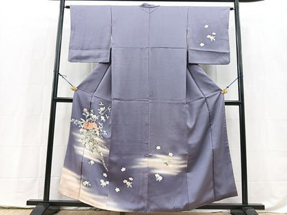 平和屋着物■訪問着　刺繍　陶器花文　暈し染め　金彩　正絹　逸品　BAAY5449yc