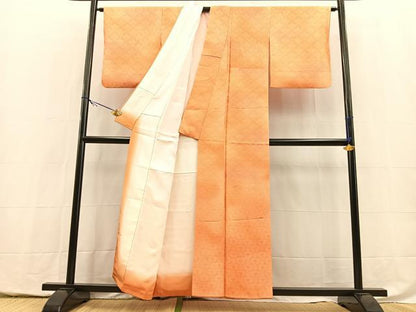 平和屋着物■上質な小紋　片輪車地紋　暈し染め　正絹　逸品　BAAY5463yc