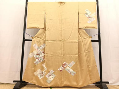 平和屋着物■訪問着　吉祥花文　金彩　正絹　逸品　BAAY5465yc