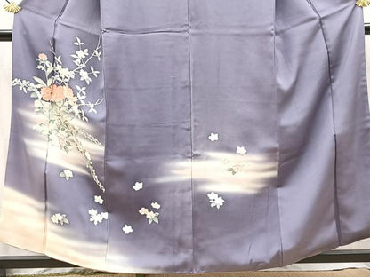 平和屋着物■訪問着　刺繍　陶器花文　暈し染め　金彩　正絹　逸品　BAAY5449yc