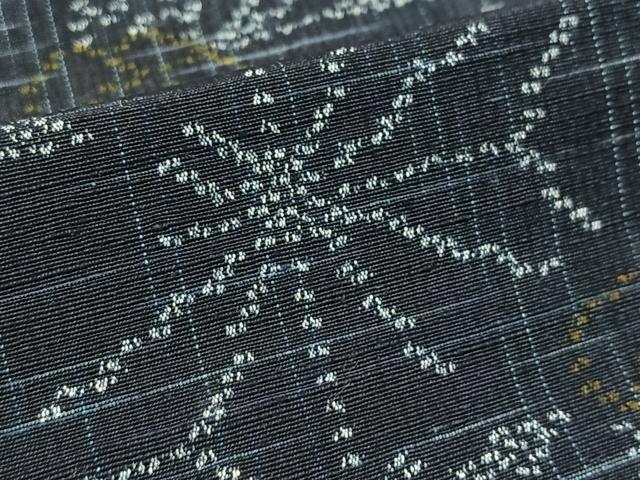平和屋着物■上質な紬　草花文　正絹　逸品　BAAY5451yc