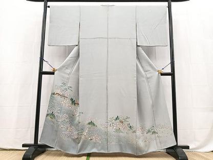 平和屋着物■豪華色留袖　流水風景文　暈し染め　正絹　逸品　BAAY5481yc