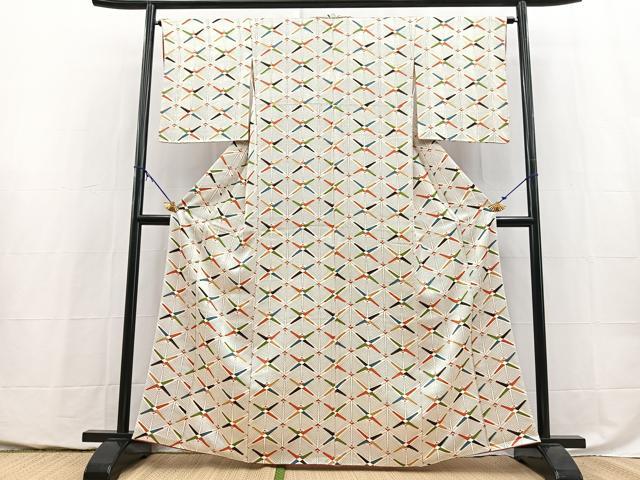 平和屋着物■上質な小紋　松扇文　正絹　逸品　BAAY5484yc