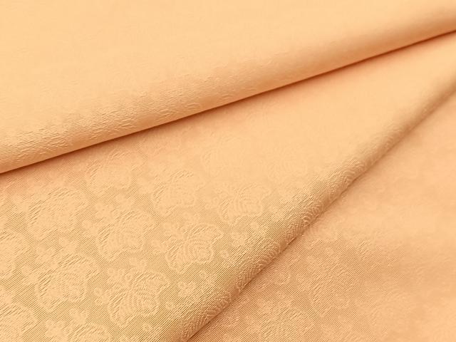 平和屋着物■上質な色無地　五三桐地紋　雄黄色　正絹　逸品　BAAY5452yc