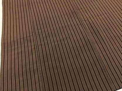 平和屋着物■男性　お召　縞　正絹　逸品　BAAY5448yc