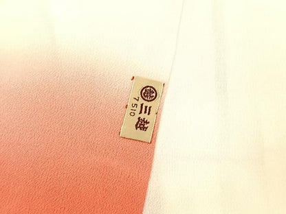 平和屋着物■上質な小紋　格子柄花文　金彩　三越扱い　正絹　逸品　BAAY5444yc