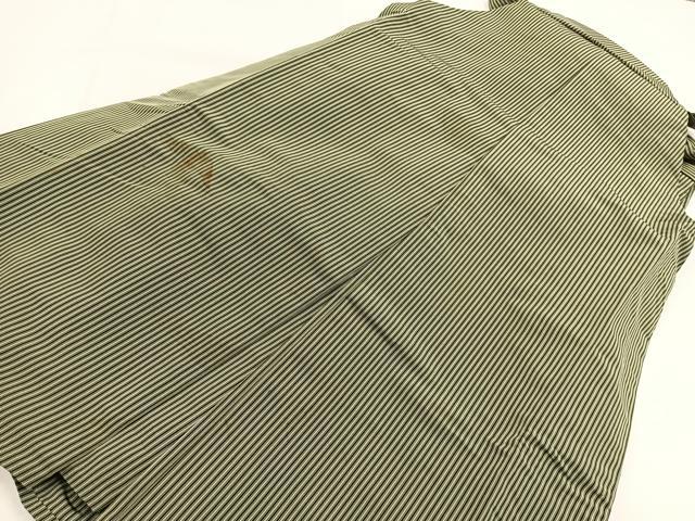 平和屋着物●男性　神代袴　馬乗り袴　縞　正絹　逸品　BAAY5471yc