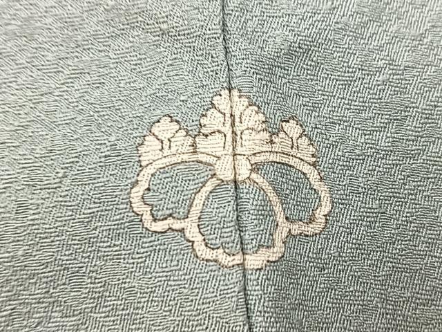 平和屋着物■上質な色無地　紋意匠　深川鼠色　正絹　逸品　未使用　BAAY5453yc