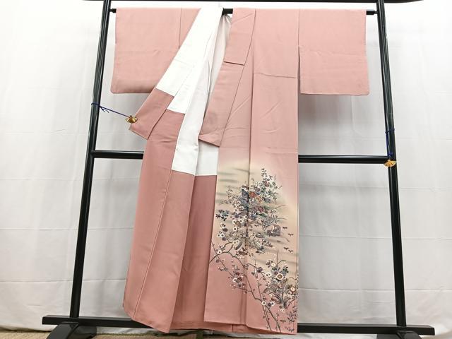 平和屋着物■豪華色留袖　吉祥鴛鴦花文　暈し染め　金銀彩　正絹　逸品　BAAY5496yc