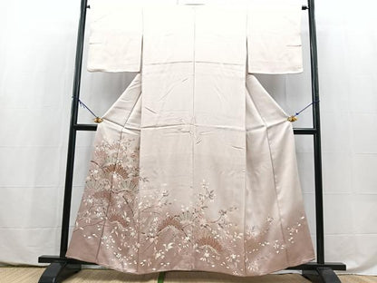 平和屋着物■豪華色留袖　作家物　駒刺繍　松桜文　暈し染め　金彩　正絹　逸品　BAAY5498yc