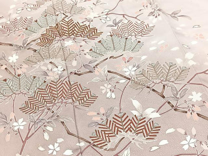 平和屋着物■豪華色留袖　作家物　駒刺繍　松桜文　暈し染め　金彩　正絹　逸品　BAAY5498yc